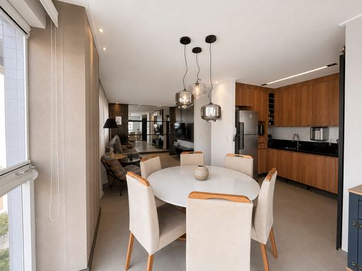 Sala de Jantar integrada com a cozinha