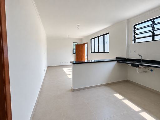 Sala e cozinha integrada