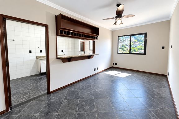 Sala de Estar e Jantar integrada com a cozinha americana