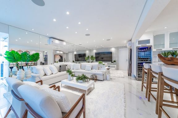 Sala de TV, Sala de Estar e Cozinha Integrados