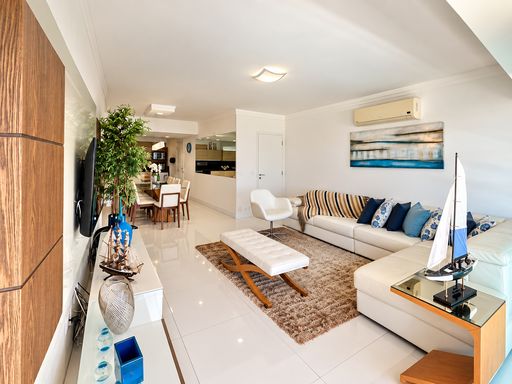 Apartamento a Venda Edifício Barramar com sala de jantar integrada com a cozinha