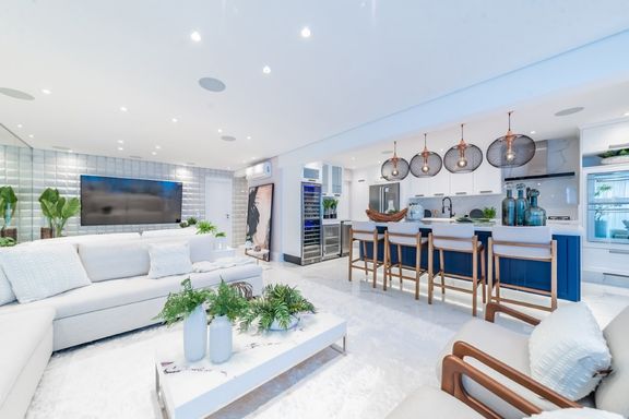 Sala de TV, Sala de Estar e Cozinha Integrados