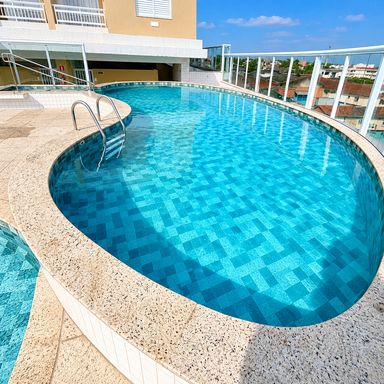 Condomínio Edifício Claude Monet São Vicente com piscina