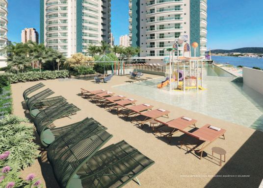 Piscina Infantil com Brinquedo Aquático e Solarium