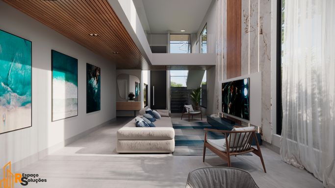 Aconchego e estilo definem este ambiente. A sala de estar, finamente decorada e totalmente mobiliada, é o lugar ideal para relaxar e receber convidados.