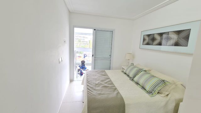 A suíte principal, com uma decoração pensada para o máximo de conforto.