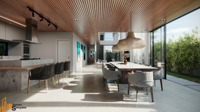 Cada ambiente foi pensado para proporcionar uma atmosfera de exclusividade. A decoração, em cada canto da casa, reflete um estilo e bom gosto únicos