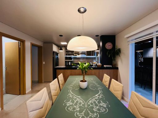 Espaço integrado Sala de jantar e sala de estar