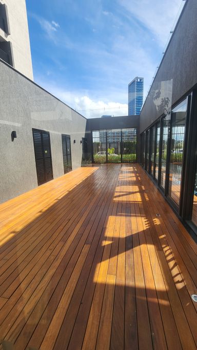 Espaço aberto para banho de sol