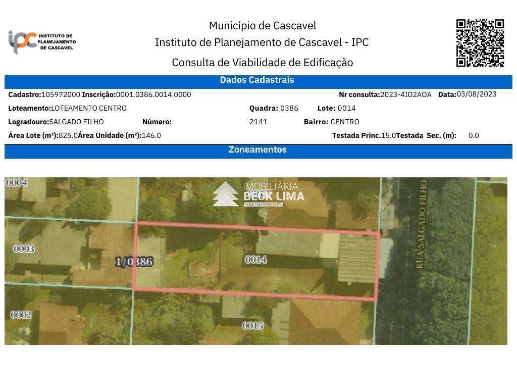 Terreno/Área à venda em Centro, Cascavel — Portal Chave Fácil