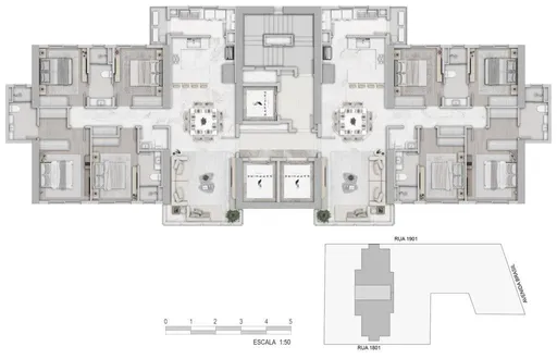 Apartamento para aluguel anual no Centro de Balneário Camboriú