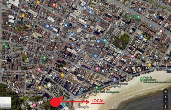 Terreno/Lote à Venda com 915m² Centro, São Vicente-SP