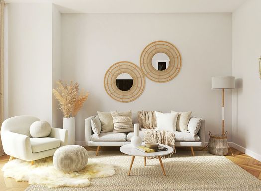 Sala mobiliada, estilo tradicional.