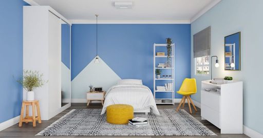 Quarto infantil, mobiliado.