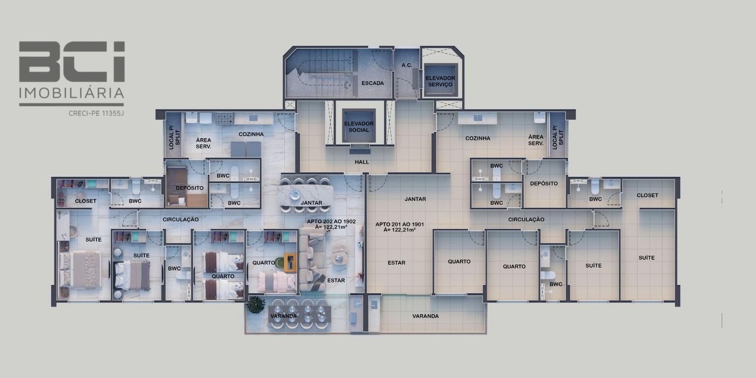 Apartamento, 4 quartos, 122 m² - Foto 5
