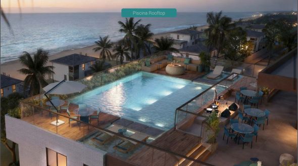 Piscina no rooftop com apelativo forte que e sua vista para o mar