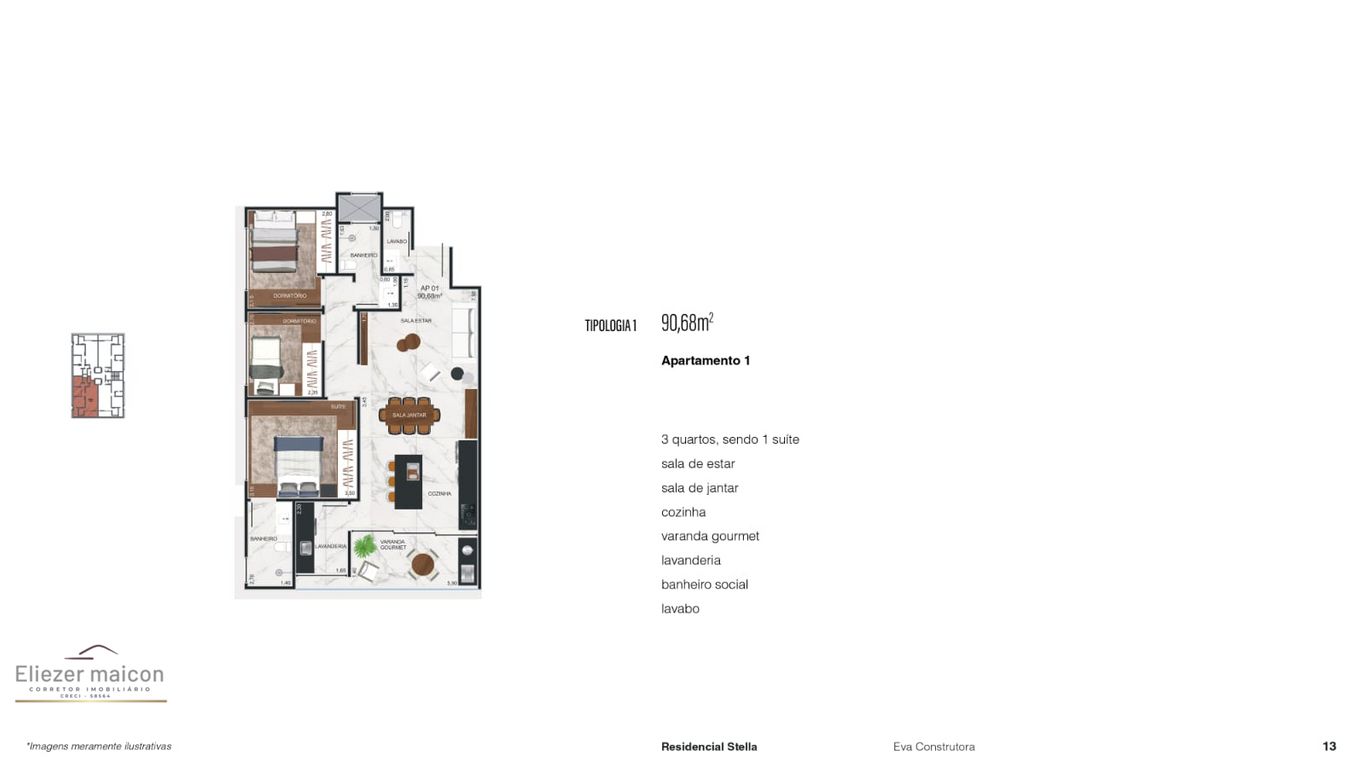 Apartamento, 2 quartos, 91 m² - Foto 13