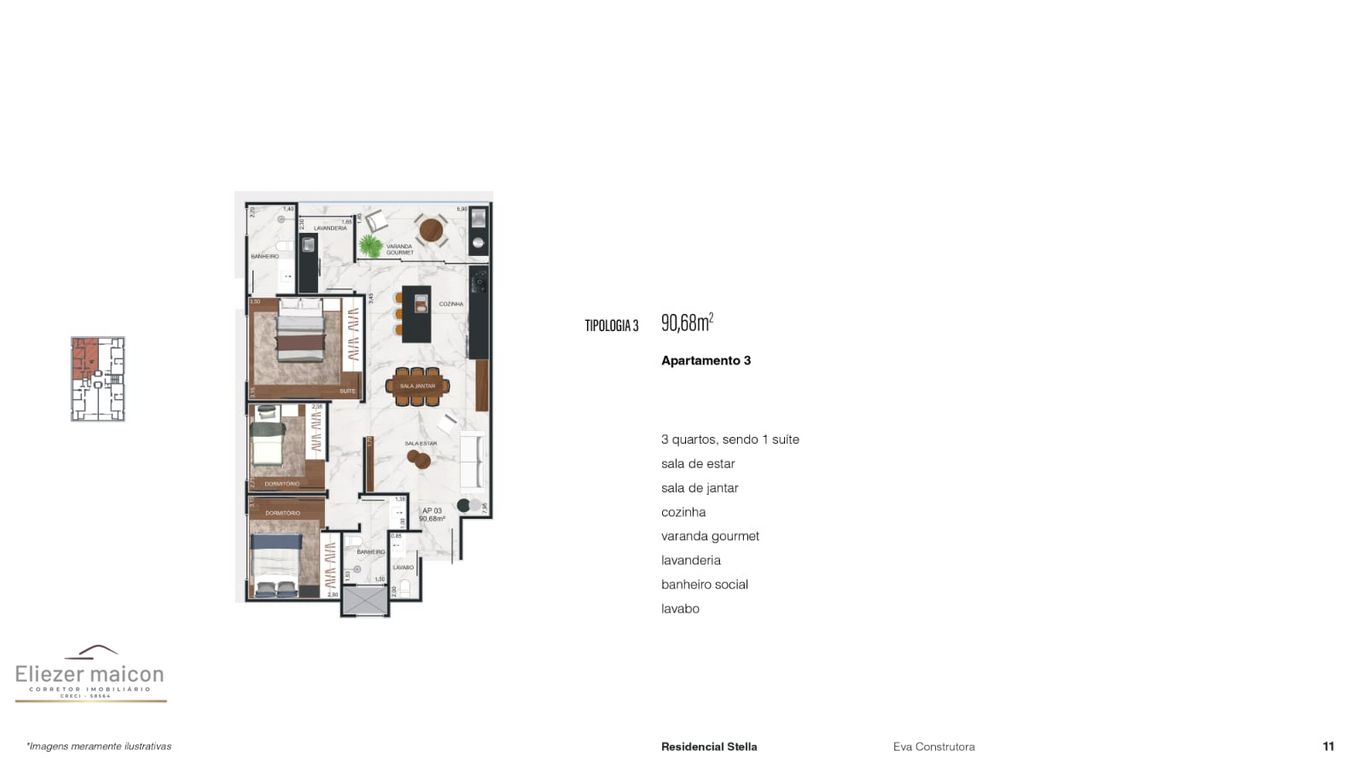 Apartamento, 2 quartos, 91 m² - Foto 11