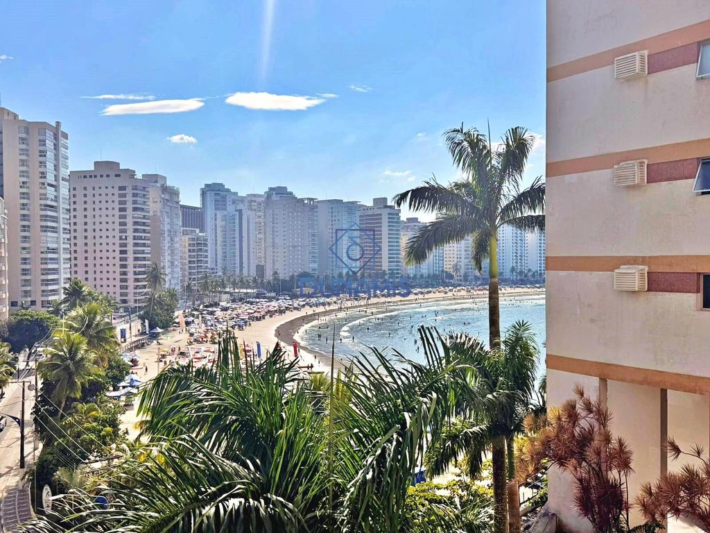*** Apartamento conservado com sacada e vista para o mar da Praia das Astúrias** em Jardim Astúrias, Guarujá — foto 4