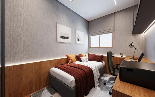 Quarto de apartamento novo na Vila Guilhermina
