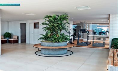 Área de lazer moderna e sofisticada,Academia , espaço aconchegante, iluminação natural, fotografia profissional, alta resolução.