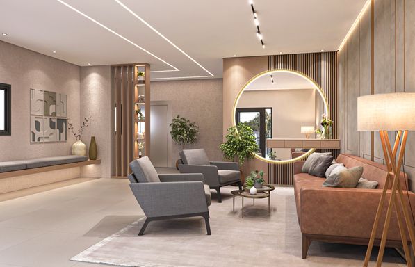 Lazer completo em lançamento residencial na Vila Mirim, Praia Grande, com espaços para diversão, descanso e convivência, próximo à praia e ao futuro Villamar Shopping.