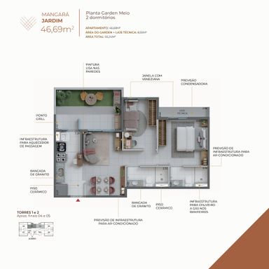 GARDEN MEIO 55MTS²