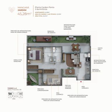 GARDEN DE PONTA 66MTS²