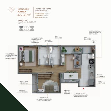 PLANTA DE PONTA 46MTS²