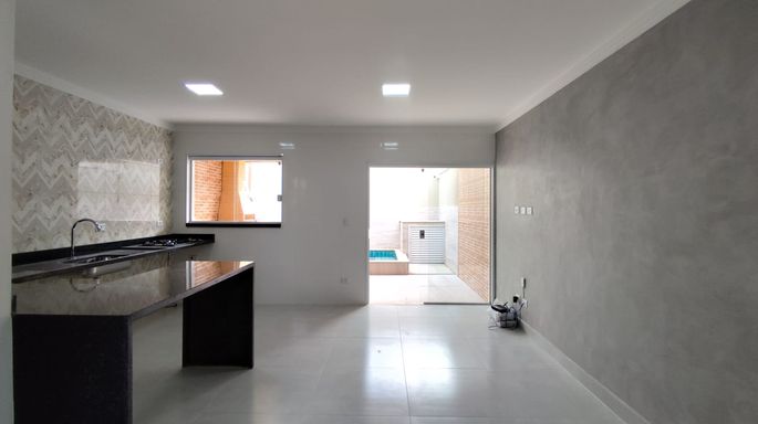 SALA E COZINHA INTEGRADA