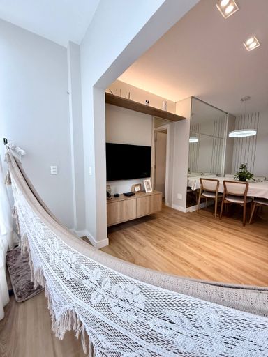 Sala com Varanda Integrada, climatizada com marcenaria