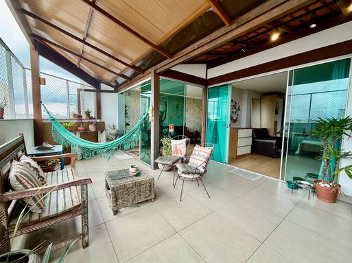 Área Externa  com Varanda Gourmet  de Cobertura Duplex a venda em Jardim da Penha