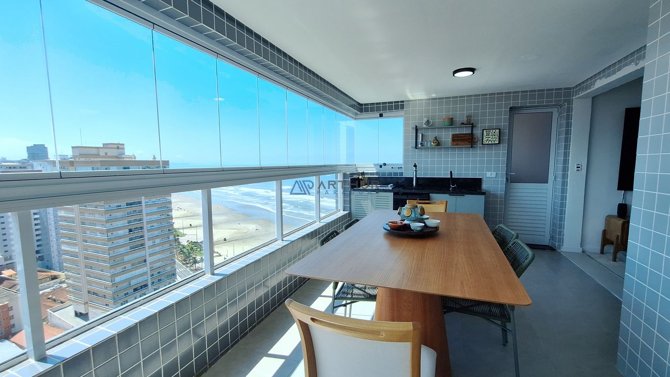 Apartamento 3 dormitórios frente mar à venda no Caiçara, Praia Grande – 102 m² - foto 1