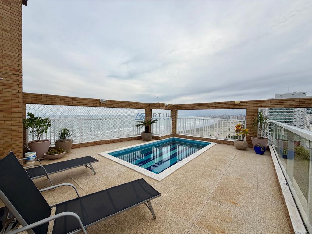 Cobertura 4 dormitórios frente mar à venda no Canto do Forte, Praia Grande – 270 m² - foto 1