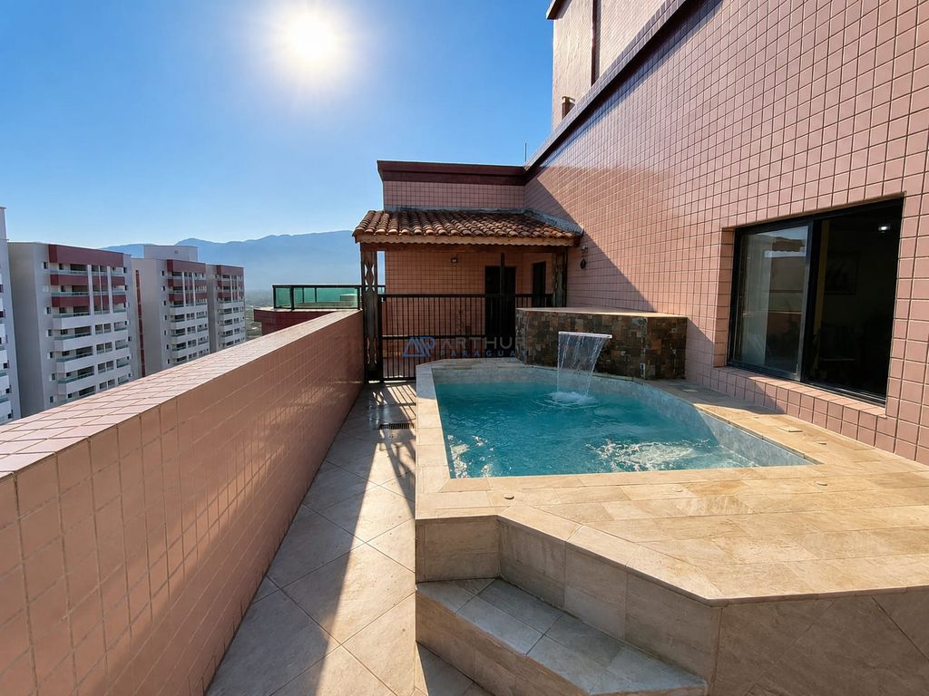 Cobertura 4 dormitórios frente mar à venda no Caiçara, Praia Grande – 244 m² - foto 3