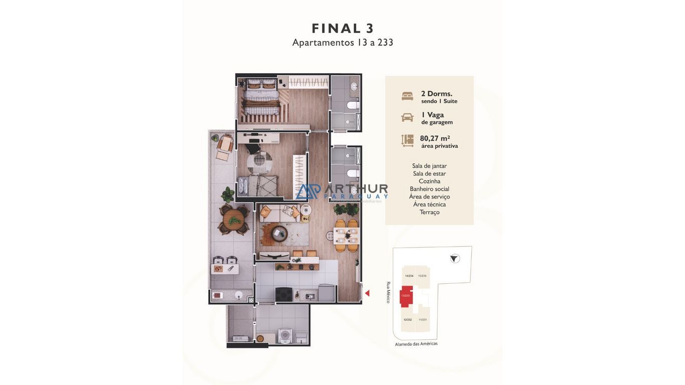 Apartamento 2 dormitórios à venda na Guilhermina, Praia Grande – 80 m² - foto 2