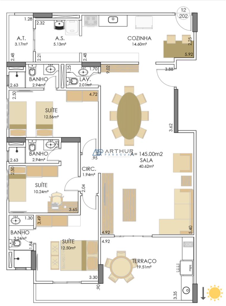 Apartamento 3 dormitórios à venda na Guilhermina, Praia Grande – 145 m² - foto 22