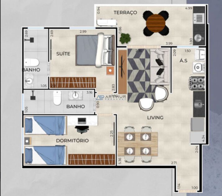 Apartamento 2 dormitórios à venda na Guilhermina, Praia Grande – 61 m² - foto 20