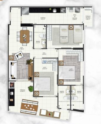 Apartamento 3 dormitórios à venda no Aviação, Praia Grande – 98 m² - foto 8