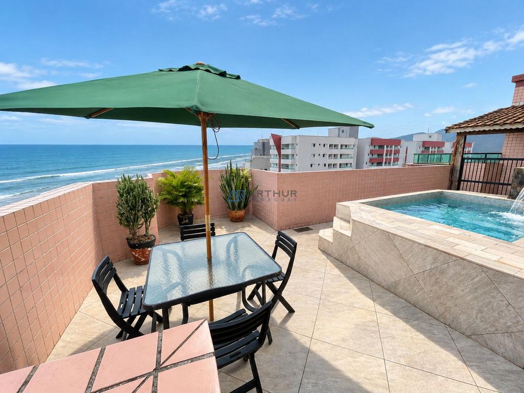 Cobertura 4 dormitórios frente mar à venda no Caiçara, Praia Grande – 224 m² - foto 1