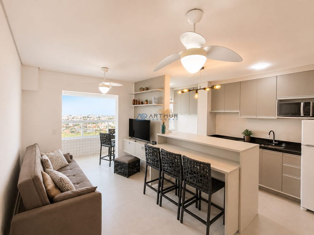 Apartamento 2 dormitórios frente mar à venda no Solemar, Praia Grande – 65 m² - foto 1