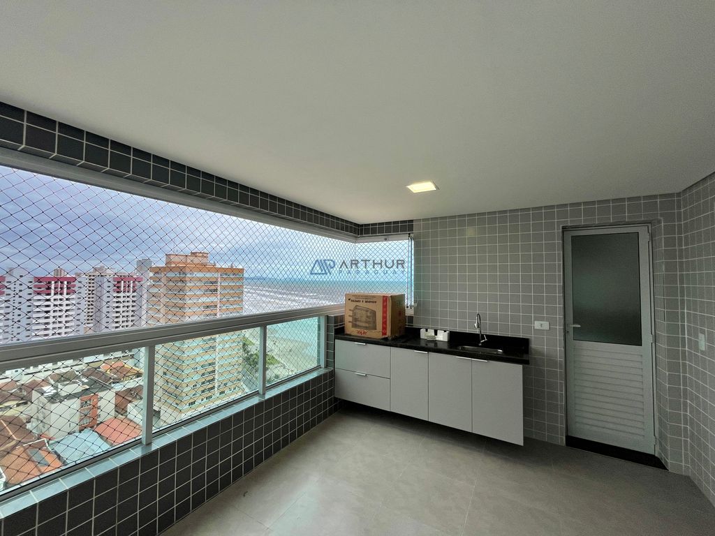 Apartamento 3 dormitórios frente mar à venda no Caiçara, Praia Grande – 113 m² - foto 2