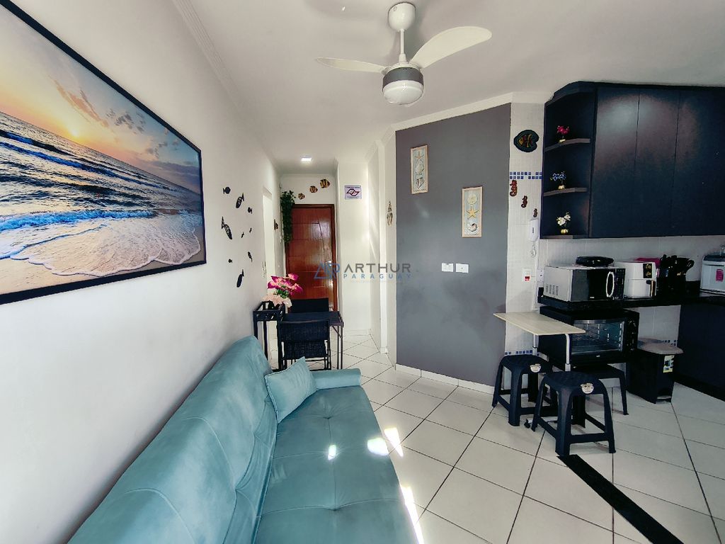Apartamento 1 dormitório frente mar à venda no Caiçara, Praia Grande – 40 m² - foto 3