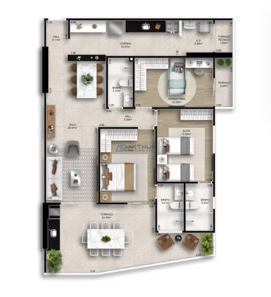 Apartamento 3 dormitórios à venda no Aviação, Praia Grande – 116 m² - foto 13