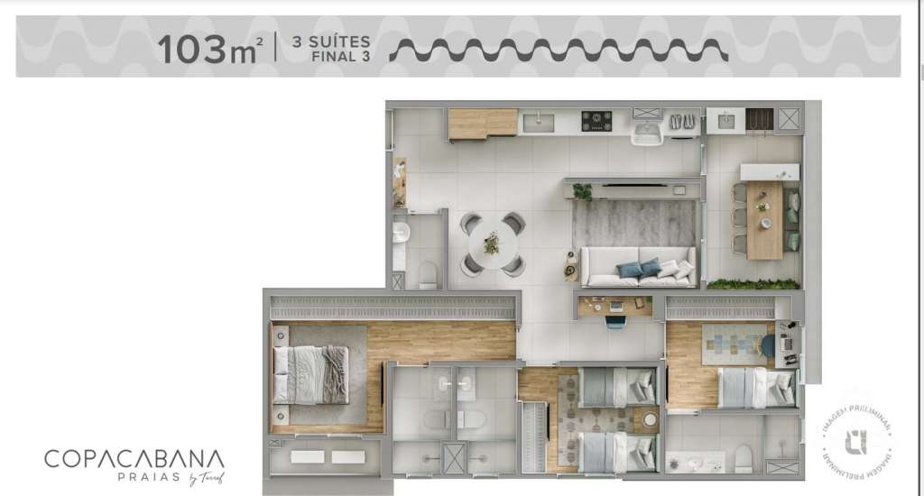 Apartamento com 3 quartos à venda, 103m² — foto 6 de 20