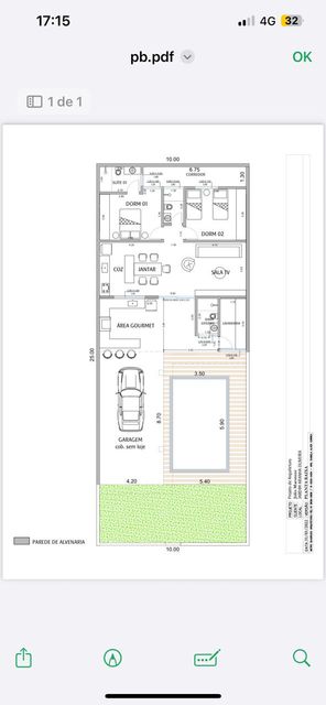 Planta - Aranha Oliveira - Santa Baebara d'Oeste