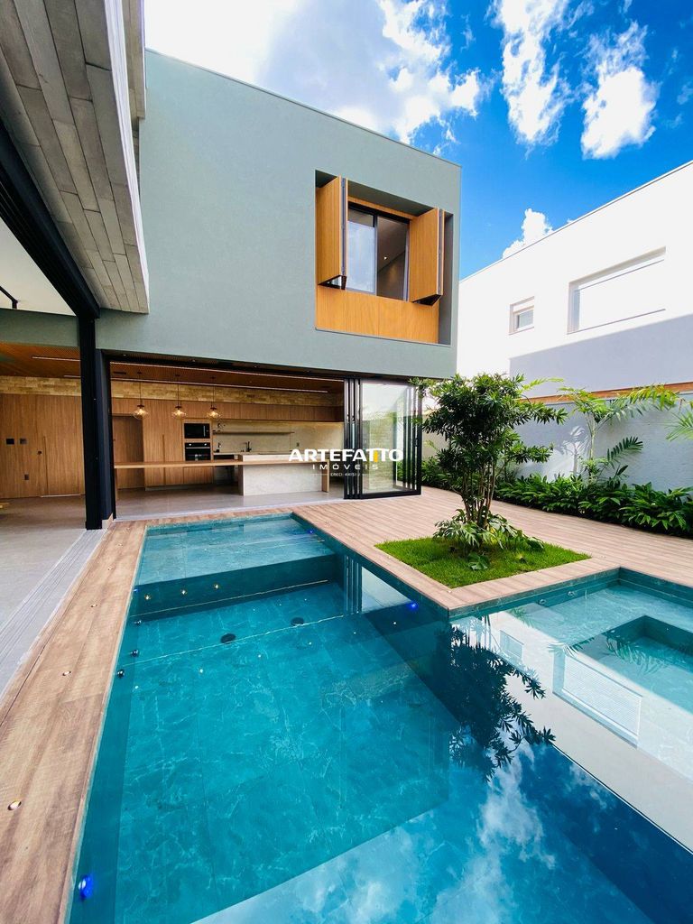  - Casa de condomínio, no Residencial Olivito, em Franca, com 4 suítes.