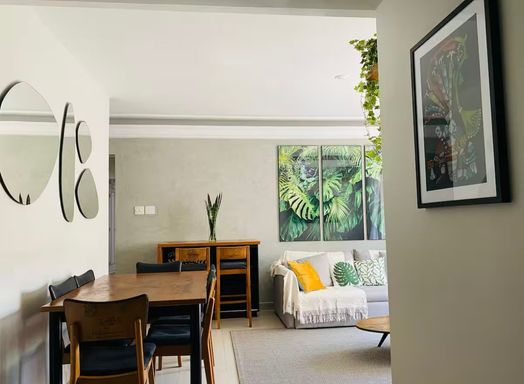 Sala 2 ambientes com varanda gourmet