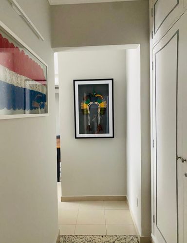 Hall de distribuição para os quartos