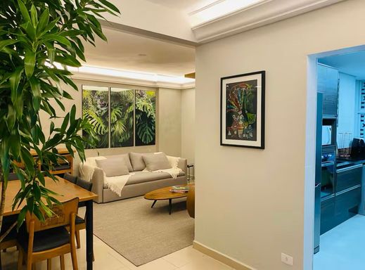 Sala 2 ambientes com varanda gourmet